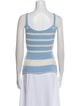 Dé Rococo Striped Scoop Neck Top