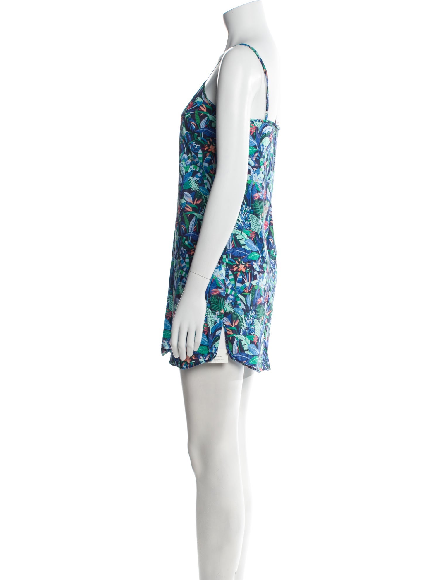 Derek Rose Floral Print Mini Dress
