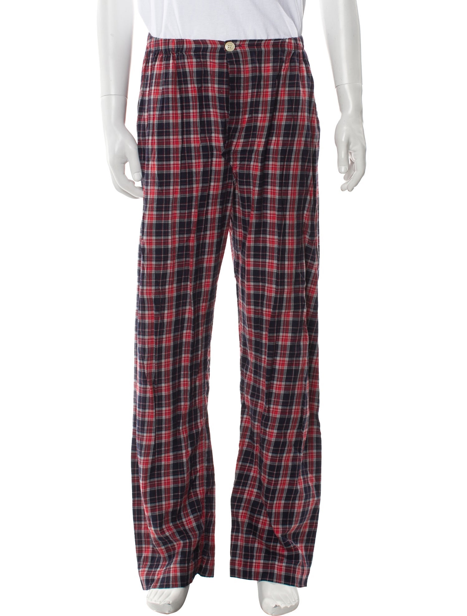 Derek Rose Plaid Print Pajama Bottoms