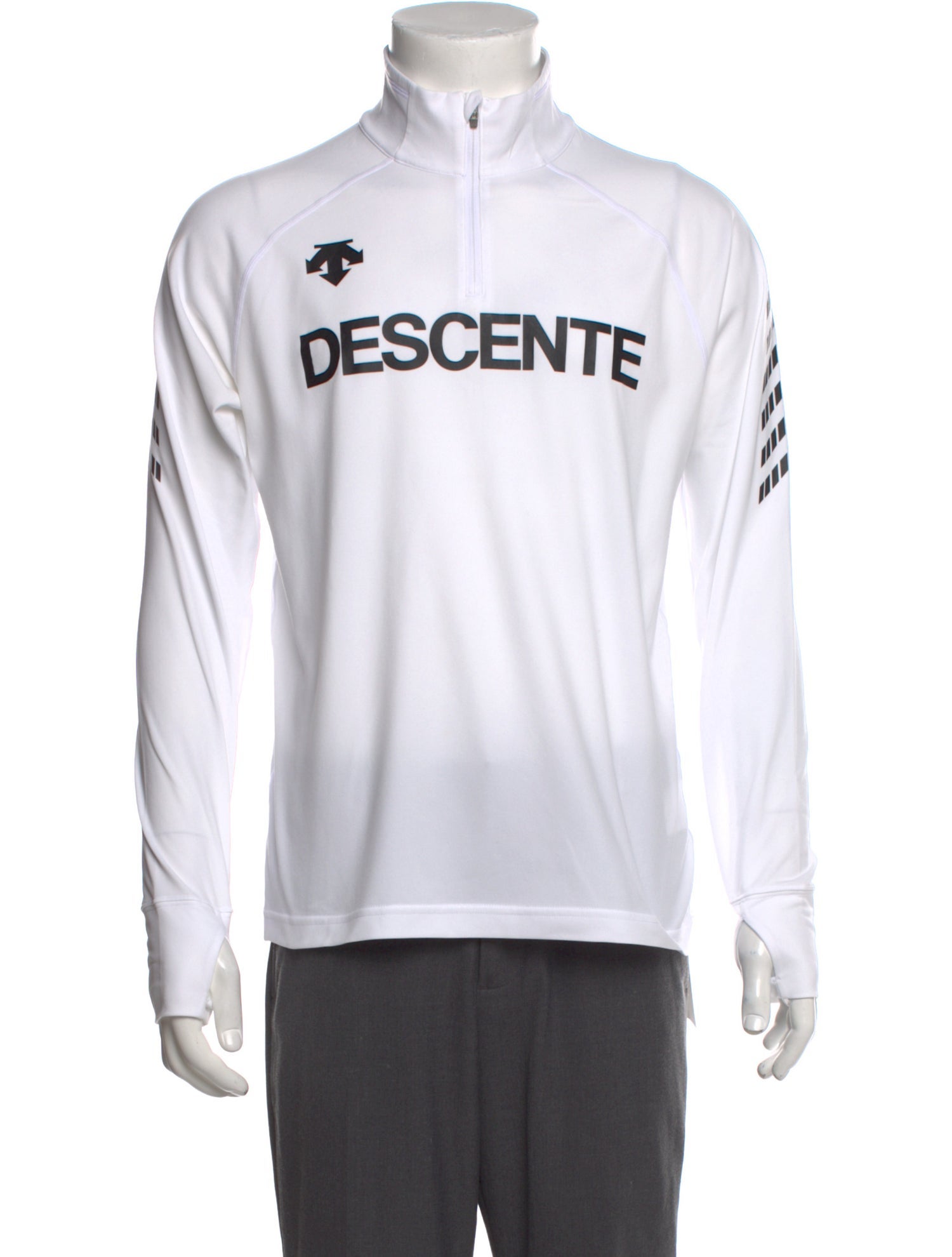 Descente Graphic Print Mock Neck Sweatshirt