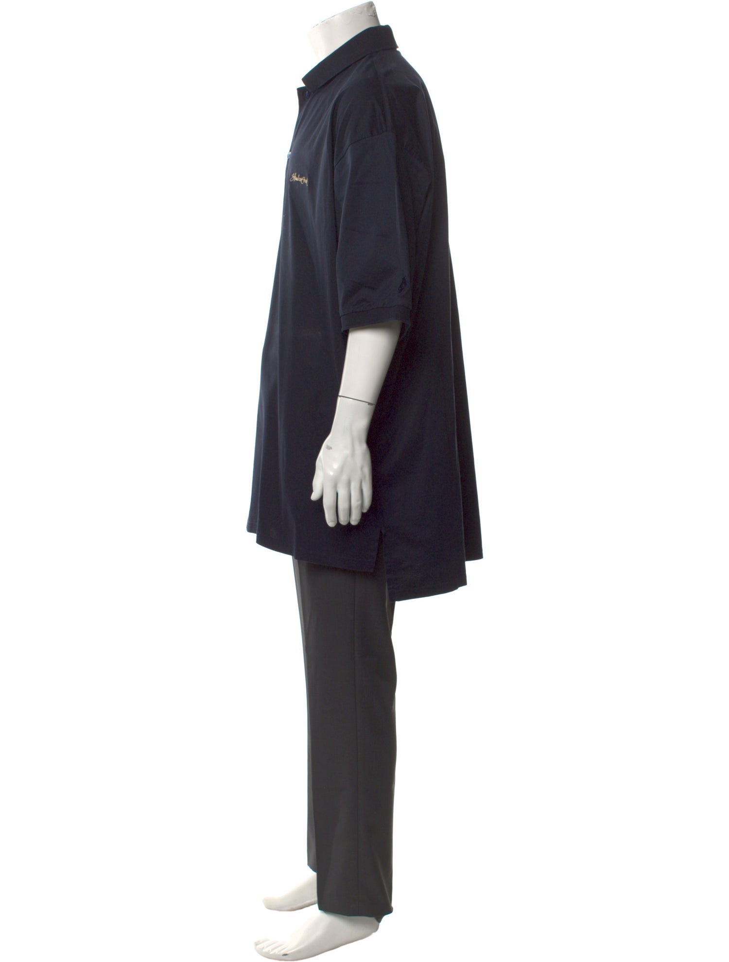 Descente Collar Long Sleeve Polo Shirt