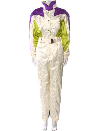 Descente Vintage Colorblock Pattern Jumpsuit