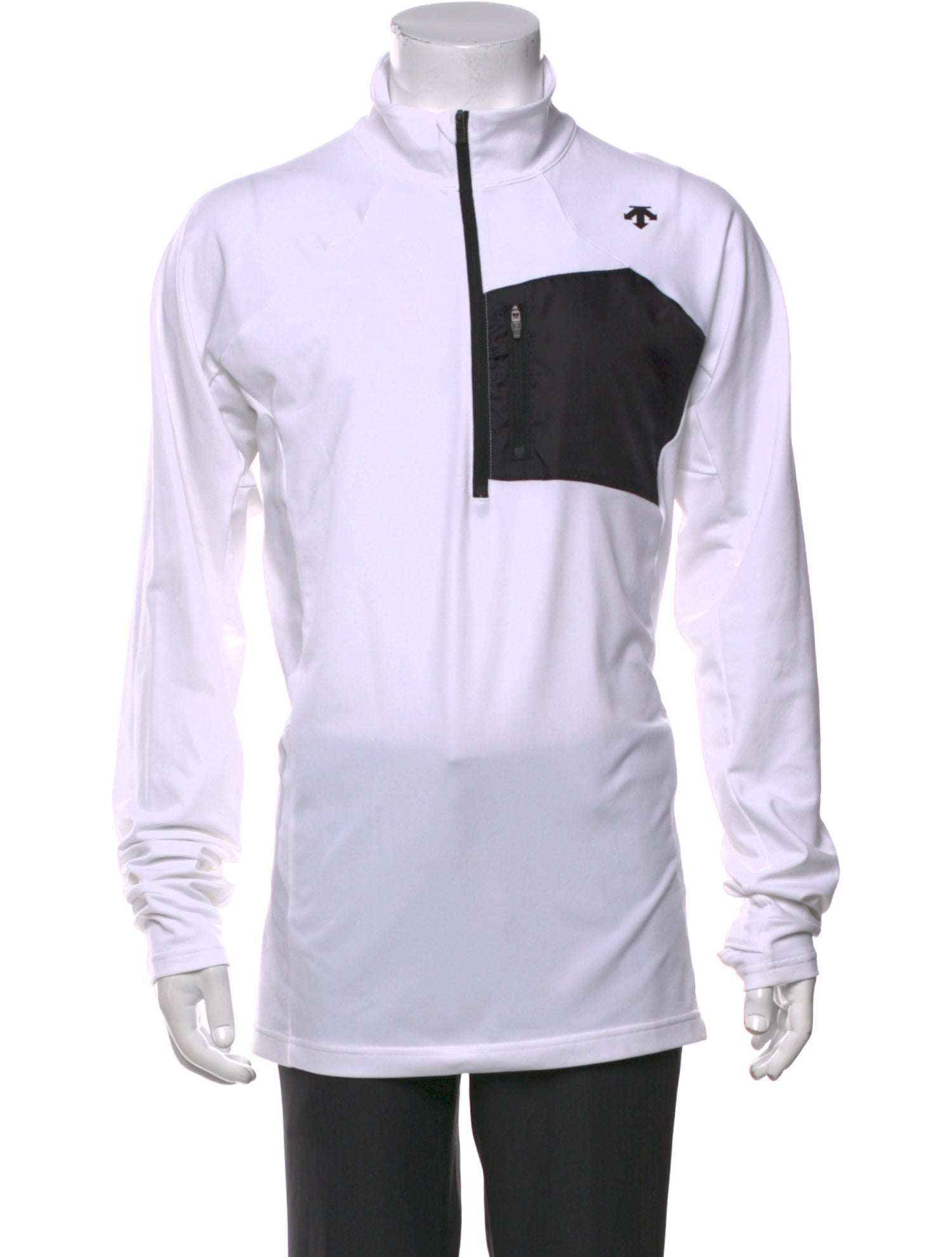 Descente Colorblock Pattern Long Sleeve Dress Shirt