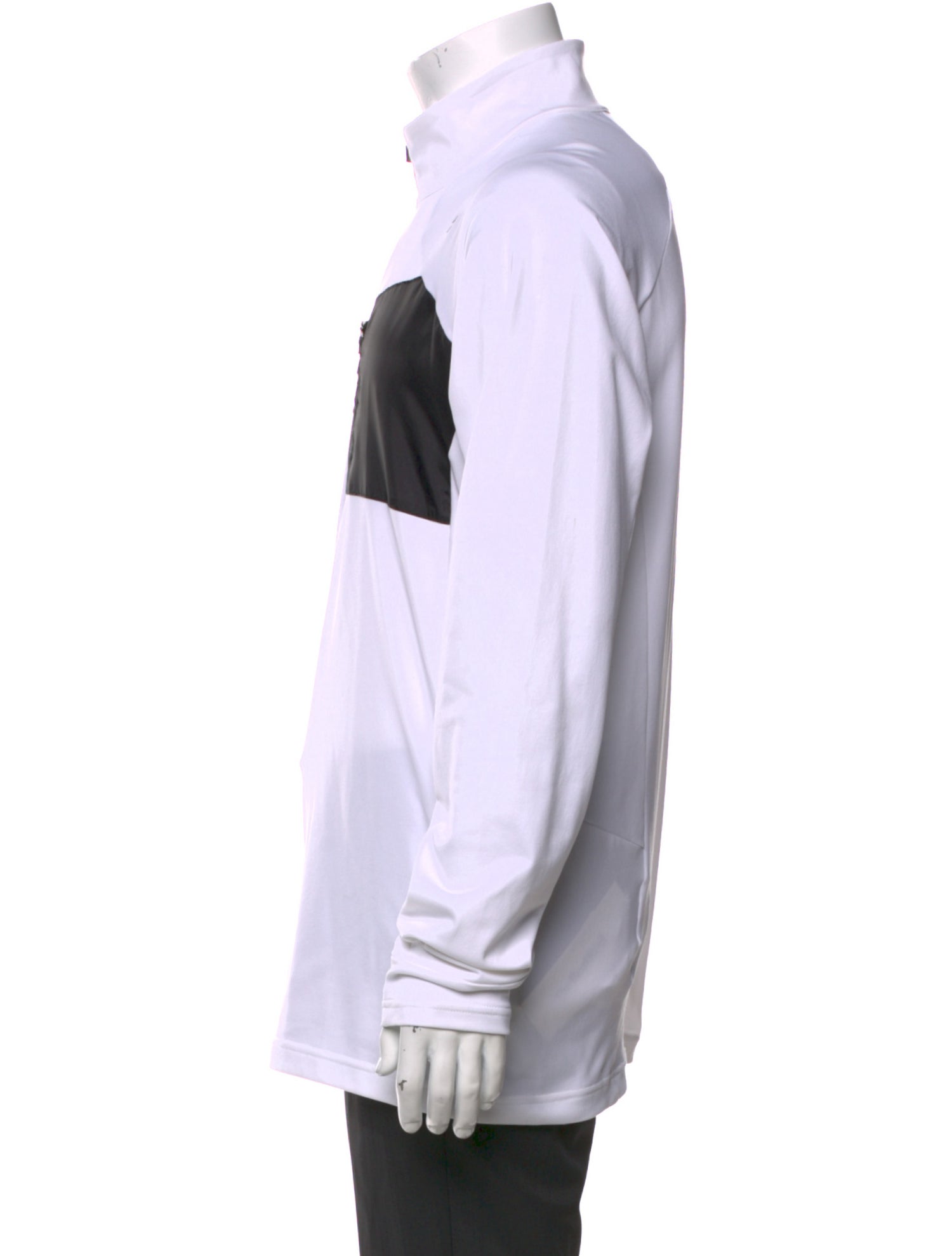 Descente Colorblock Pattern Long Sleeve Dress Shirt