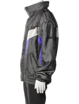 Descente Colorblock Pattern Puffer Coat