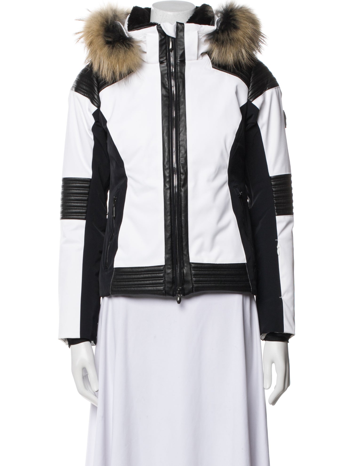 Descente Colorblock Pattern Biker Jacket