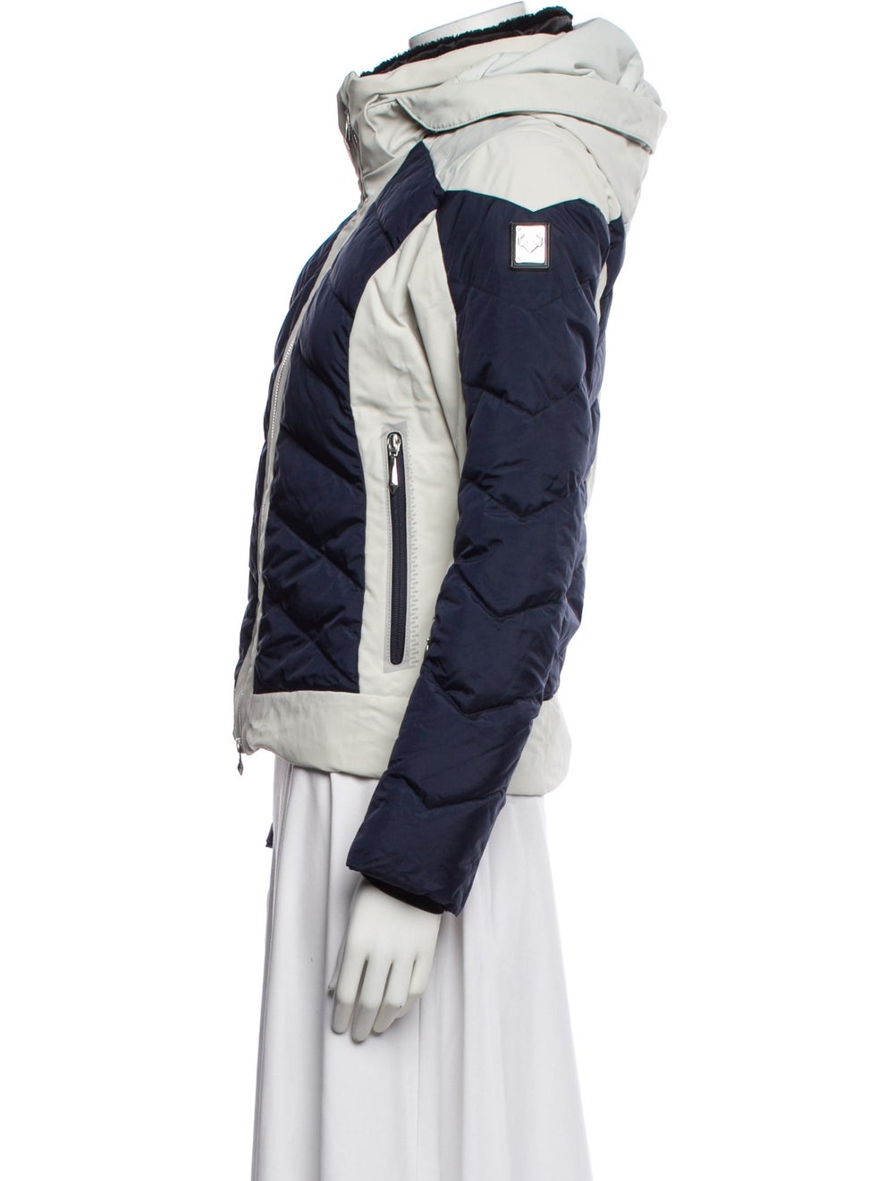Descente Nylon Colorblock Pattern Down Jacket - image 2