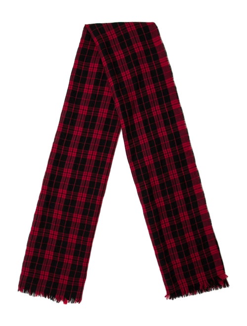 Destin Wool Plaid Print Scarf