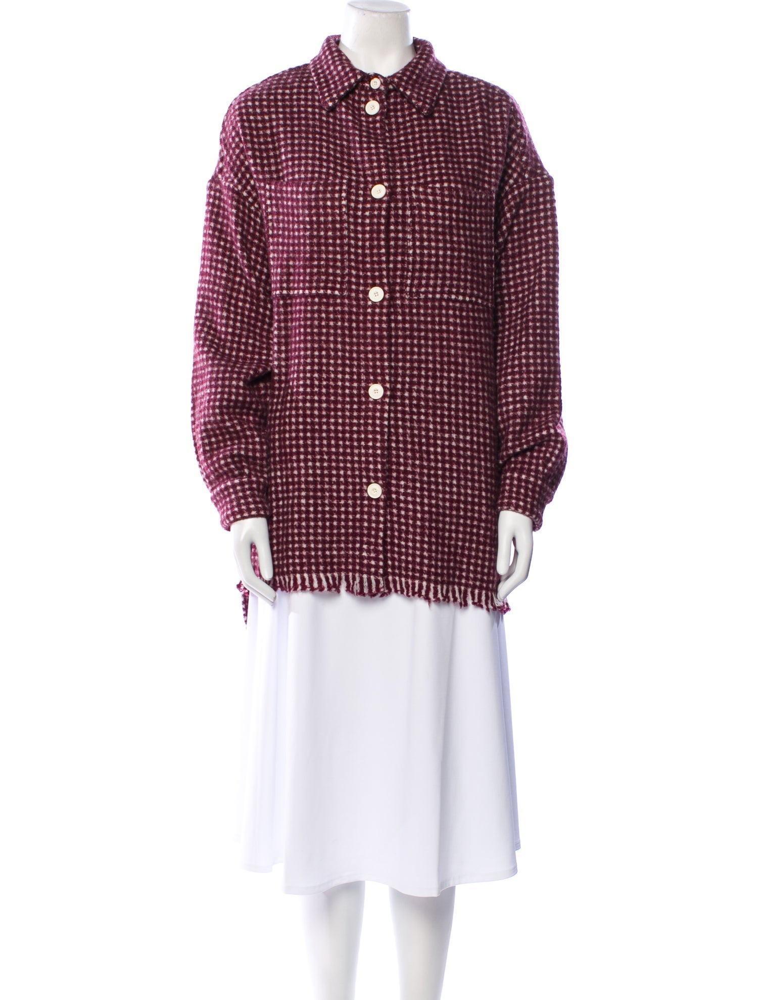 Destin Wool Plaid Print Jacket w/ Tags