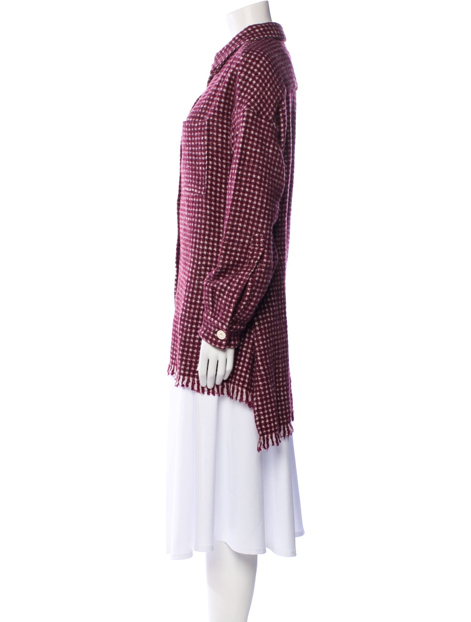 Destin Wool Plaid Print Jacket w/ Tags