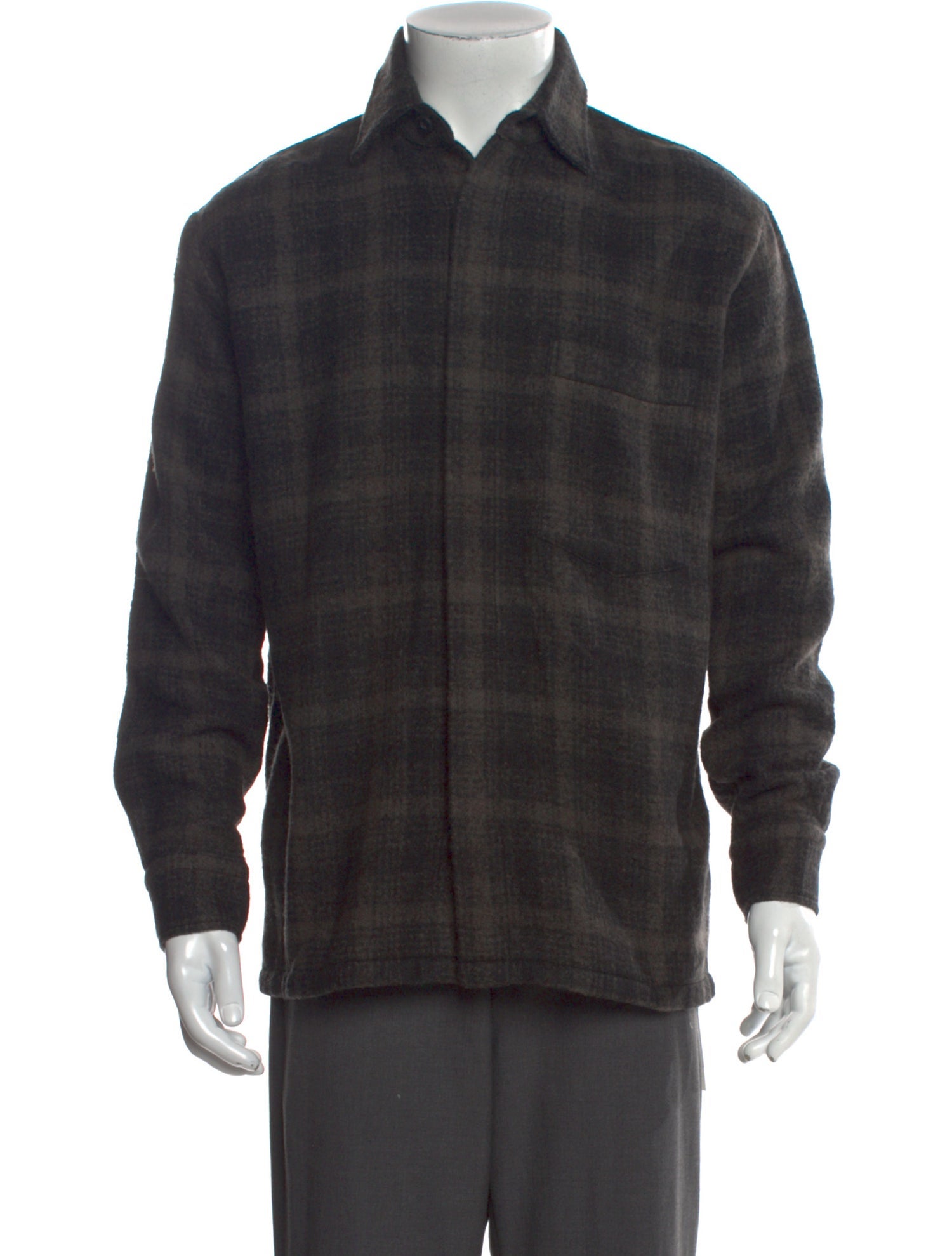 Destin Wool Plaid Print Shirt w/ Tags