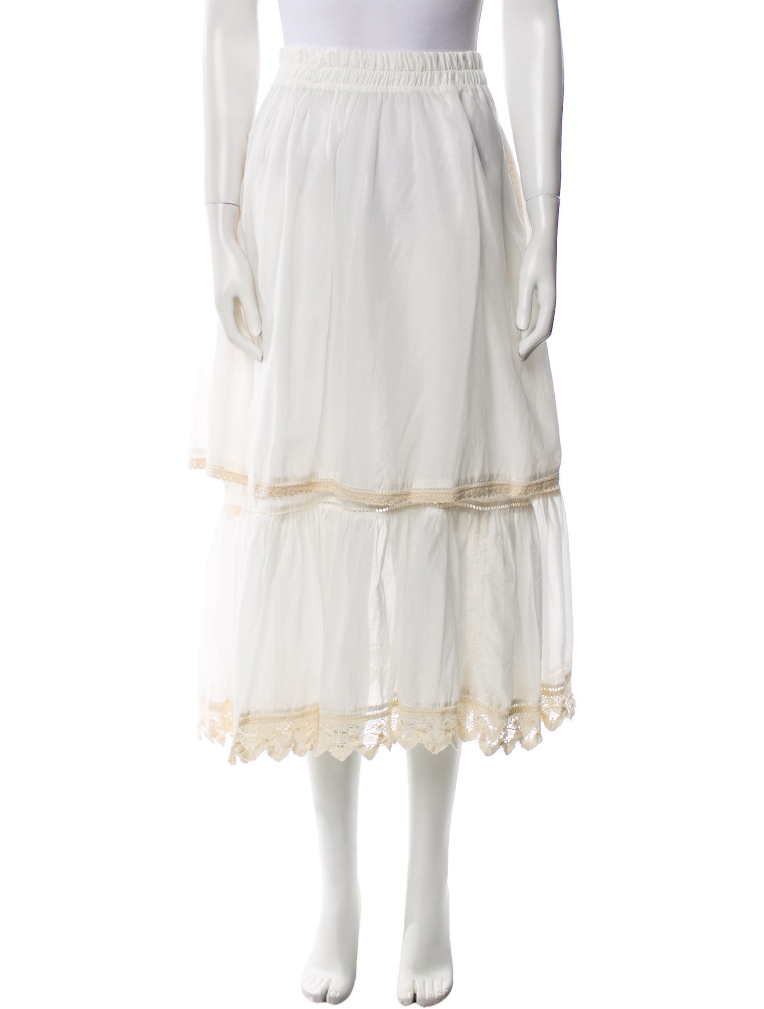 Devotion Twins Ruffle Embellishment Midi Length Skirt w/ Tags