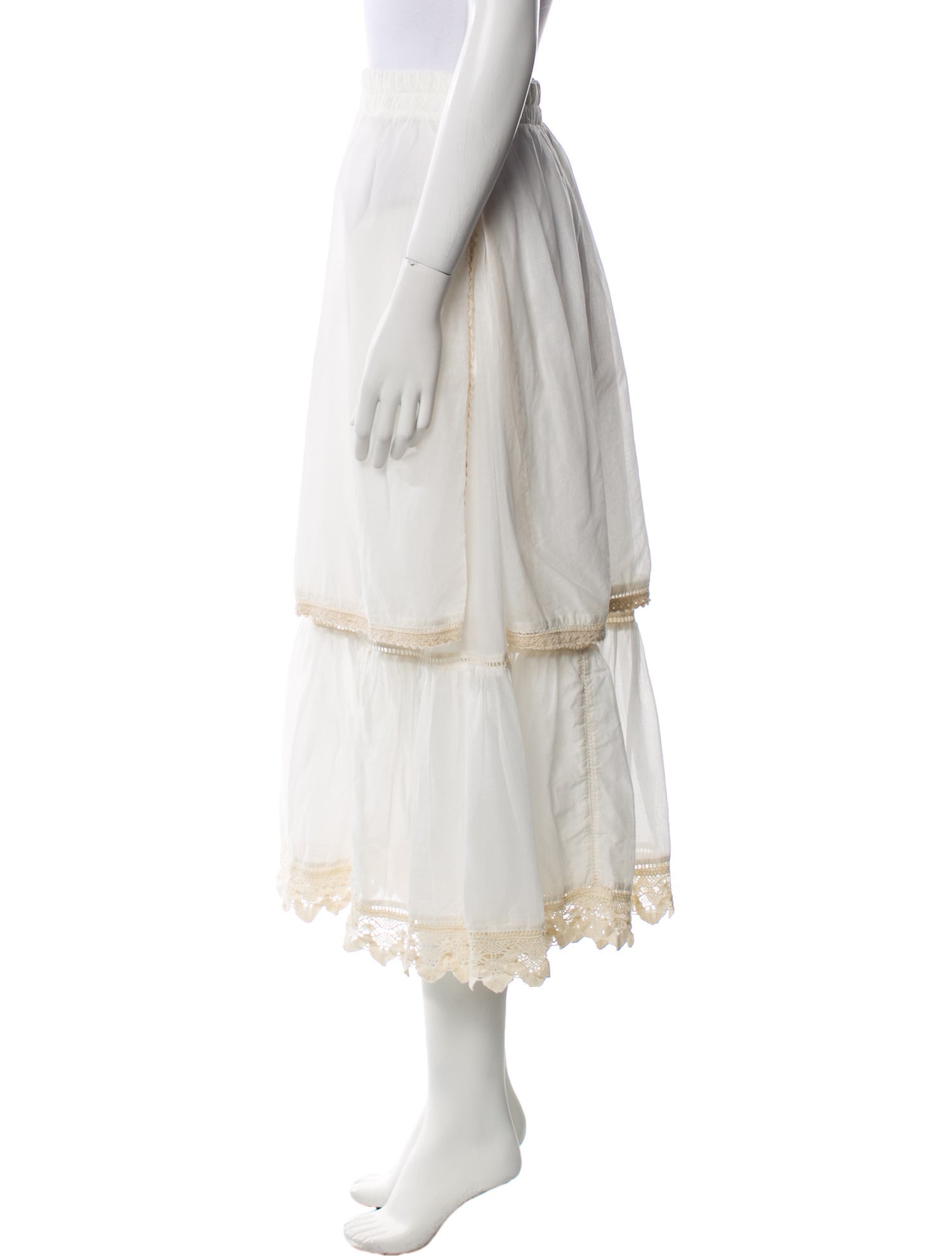 Devotion Twins Ruffle Embellishment Midi Length Skirt w/ Tags