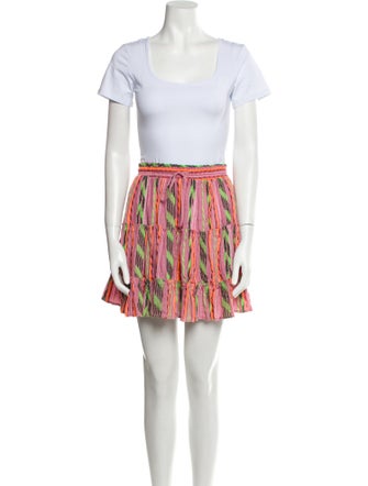 Devotion Twins Striped Ruffle Embellishment Skirt Set