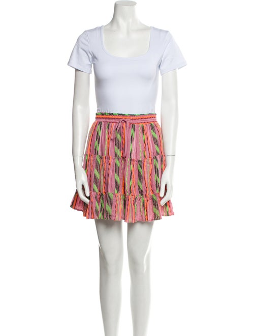 Devotion Twins Striped Ruffle Embellishment Skirt Set