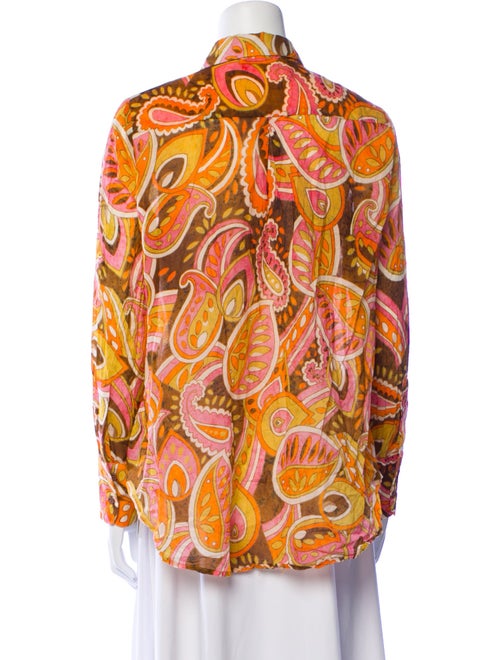 Devotion Twins Printed Long Sleeve Button-Up Top