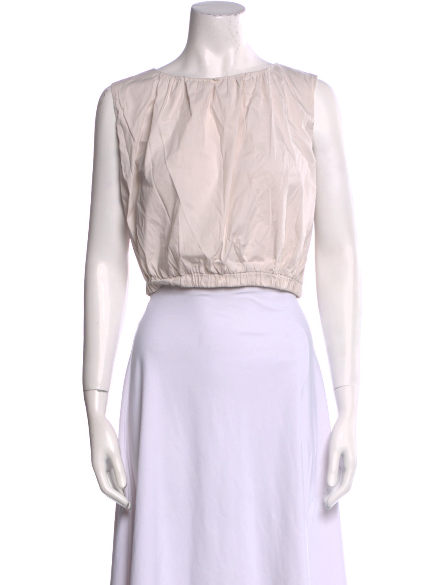 Devotion Twins Bateau Neckline Sleeveless Crop Top