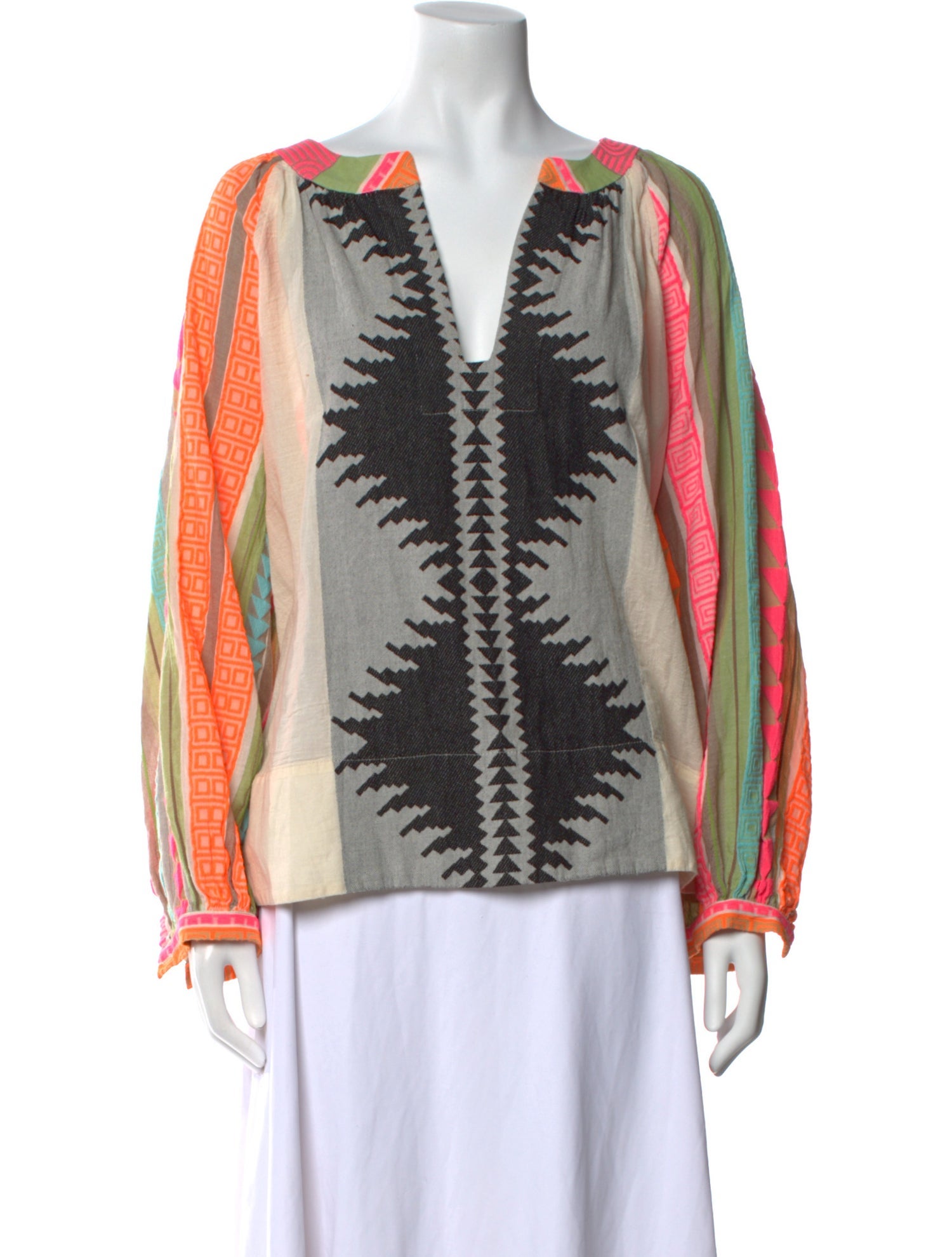 Devotion Twins Printed V-Neck Blouse