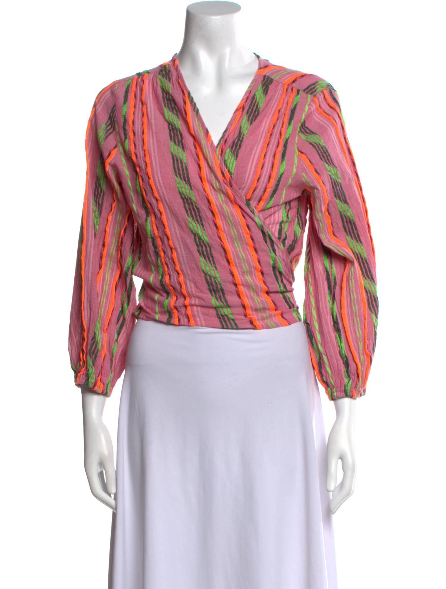 Devotion Twins Striped V-Neck Crop Top w/ Tags