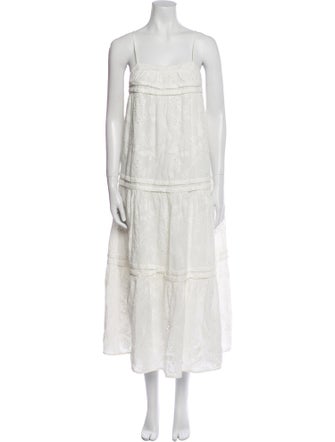 Devotion Twins Square Neckline Long Dress