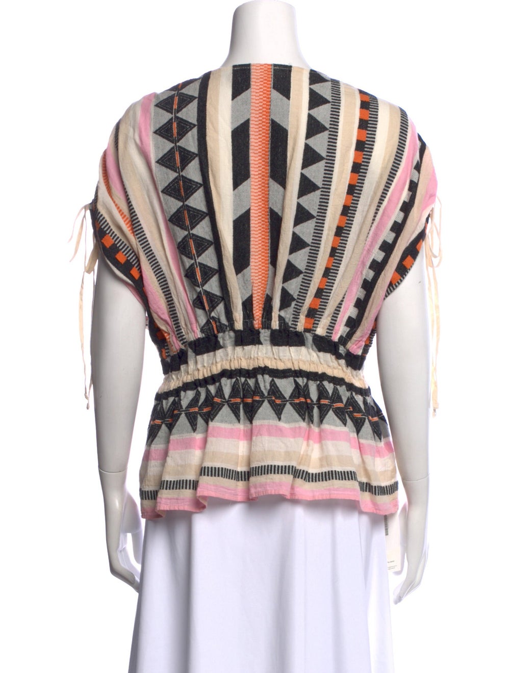 Devotion Twins Patterned V-Neck Blouse - image 3