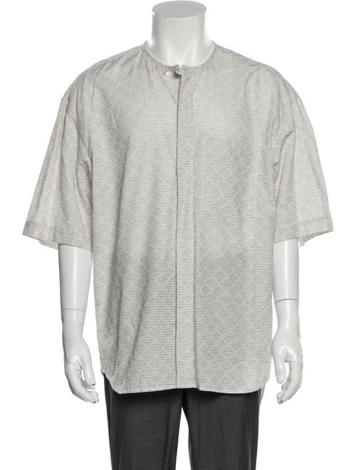 Deveaux Striped Short Sleeve Shirt White