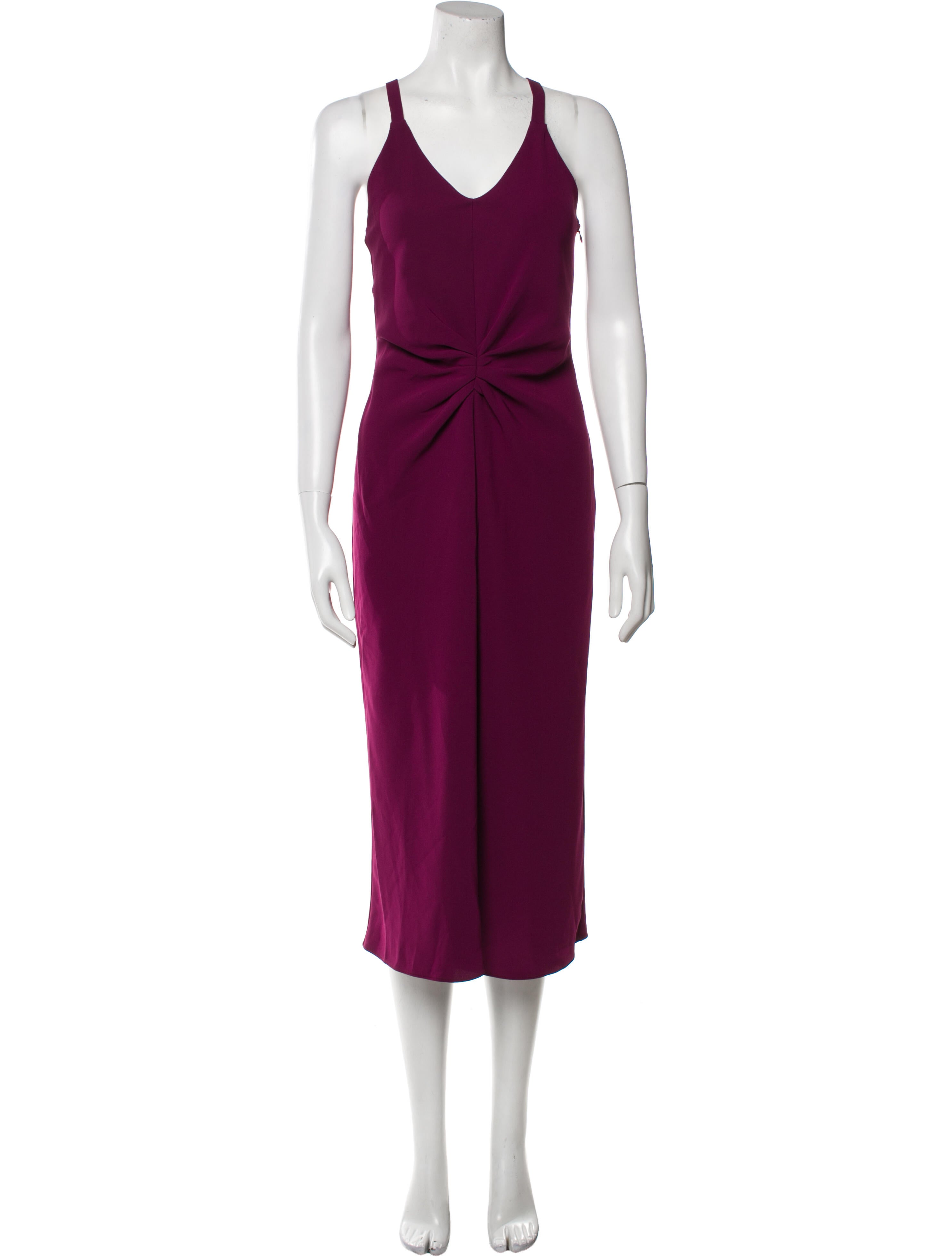 Deveaux V-Neck Midi Length Dress