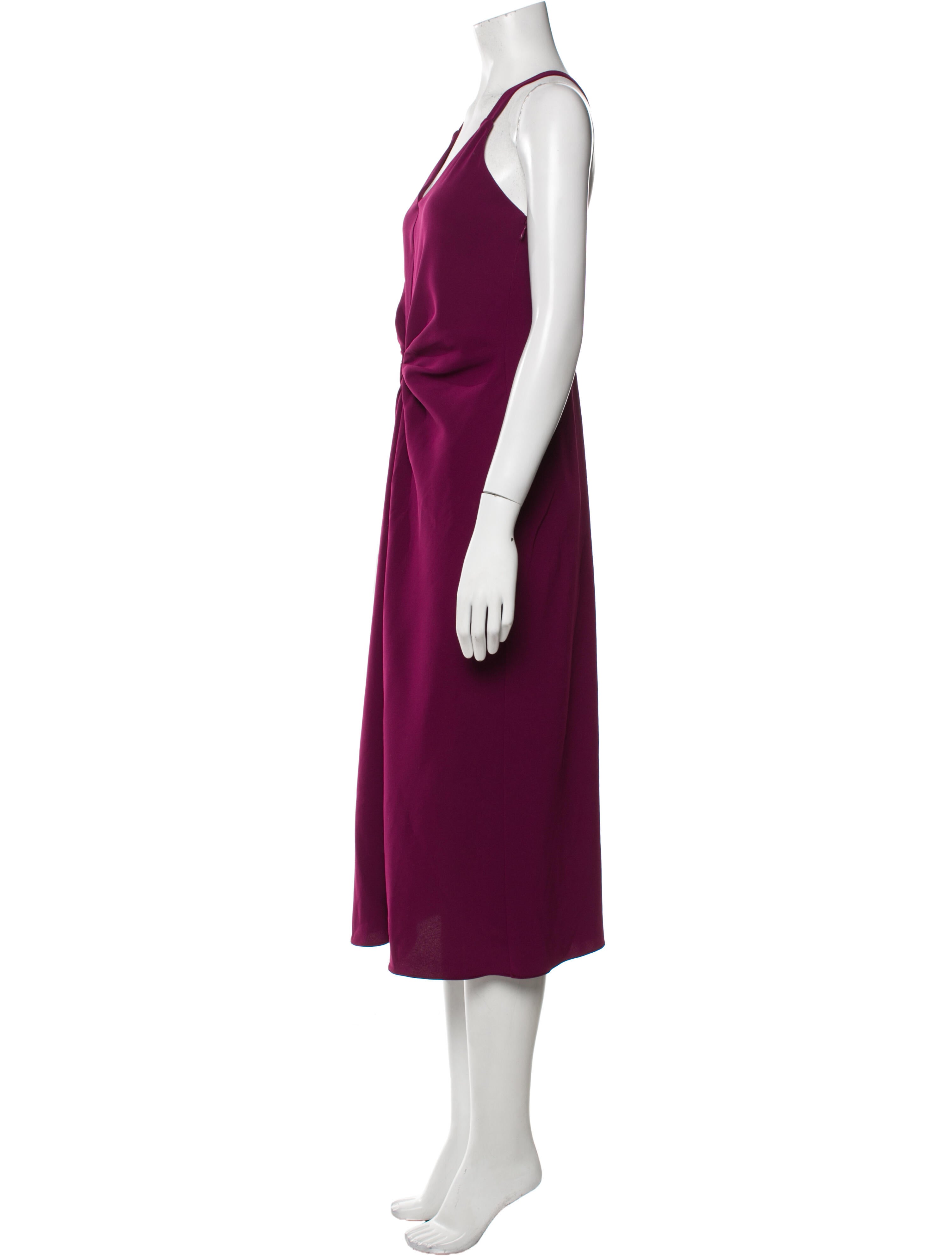 Deveaux V-Neck Midi Length Dress