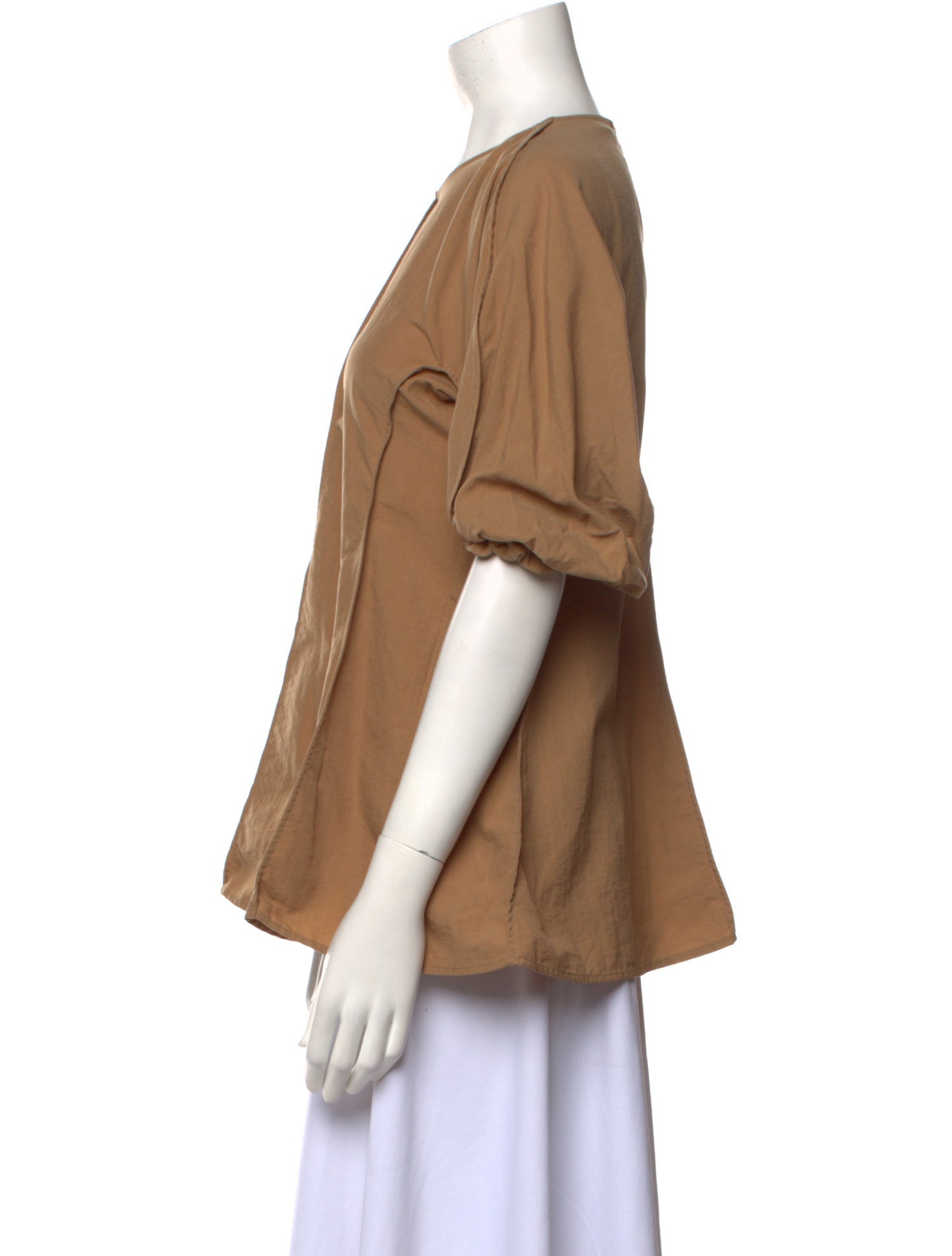 Deveaux Crew Neck Short Sleeve Blouse