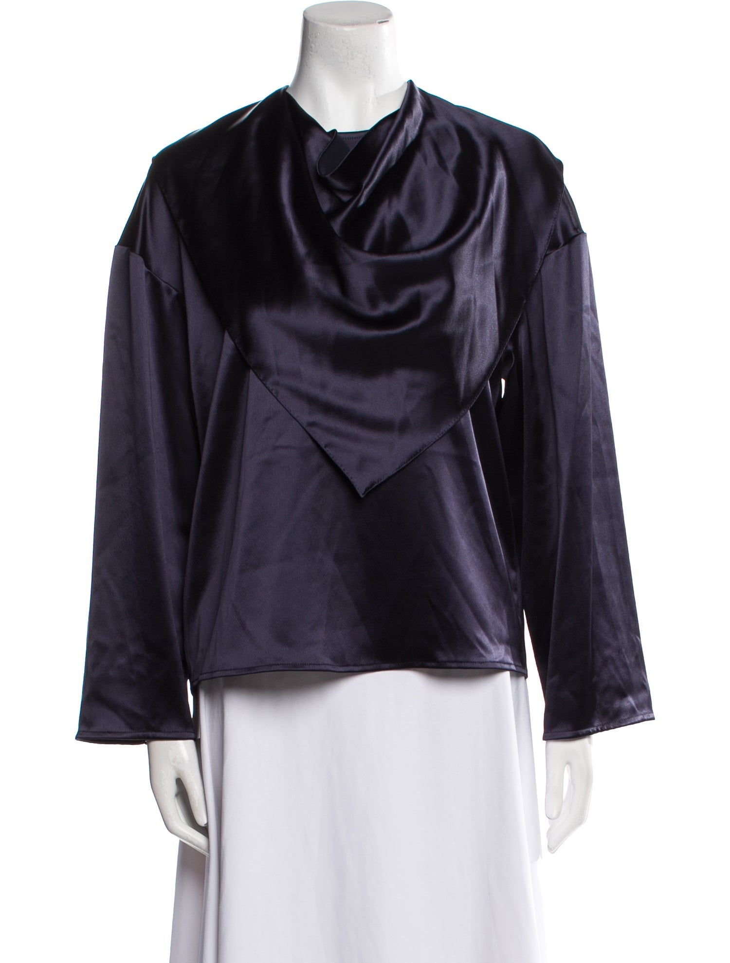 Deveaux Crew Neck Long Sleeve Blouse