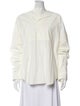 Deveaux V-Neck Long Sleeve Button-Up Top