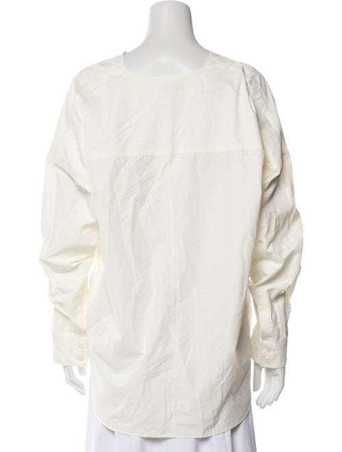 Deveaux V-Neck Long Sleeve Button-Up Top