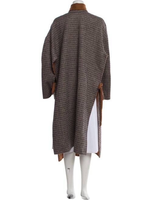 Deveaux Wool Plaid Print Coat
