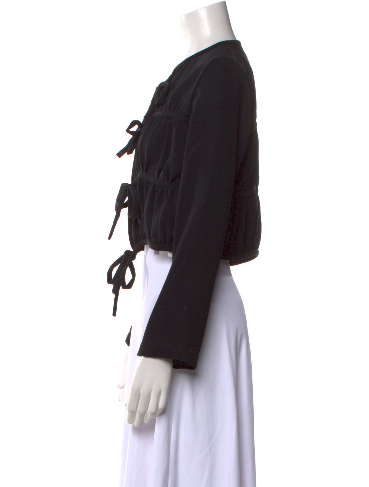 Deveaux V-Neck Long Sleeve Crop Top