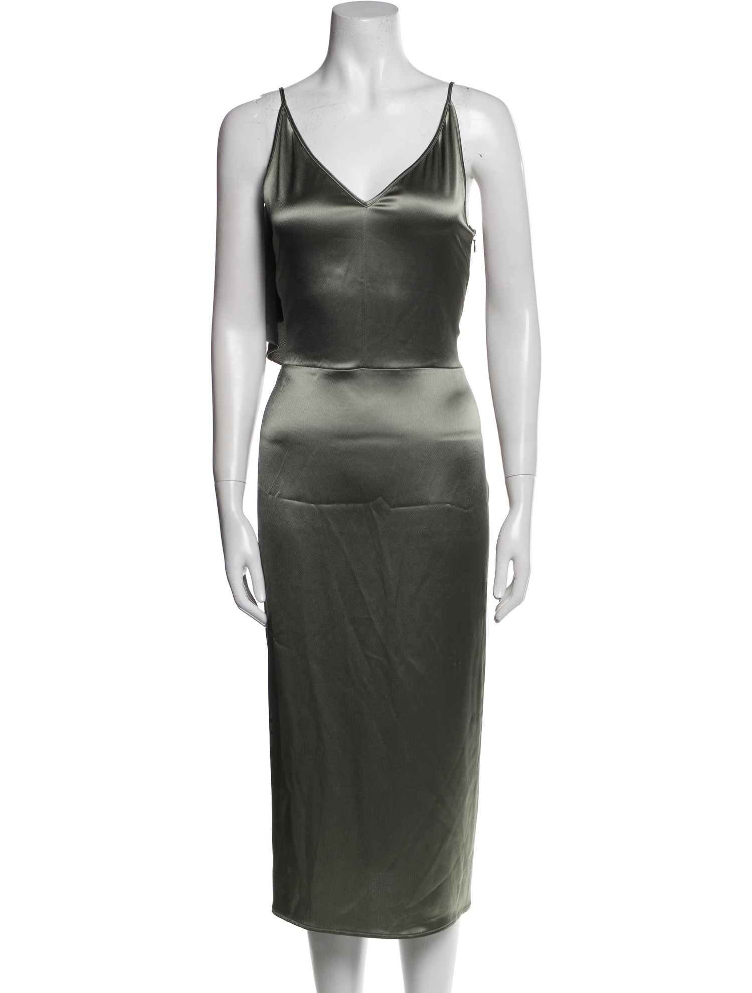 Deveaux V-Neck Midi Length Dress