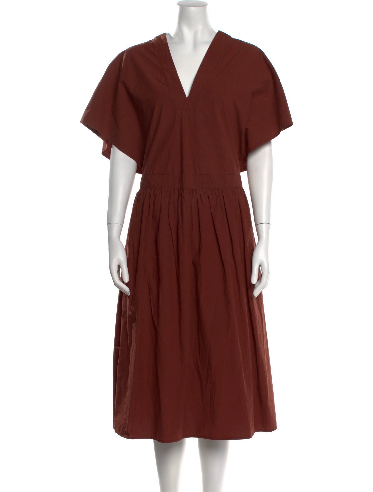 Deveaux V-Neck Midi Length Dress