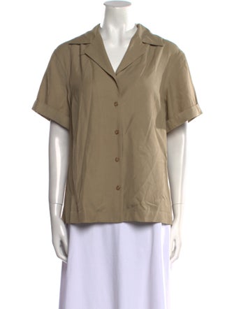 Deveaux Short Sleeve Button-Up Top