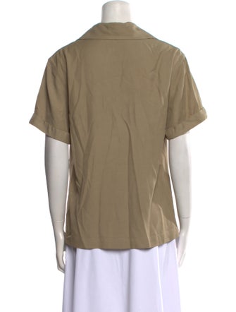 Deveaux Short Sleeve Button-Up Top