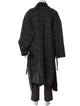 Deveaux Wool Plaid Print Overcoat
