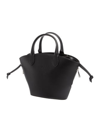 Deveaux Leather Top Handle Bag