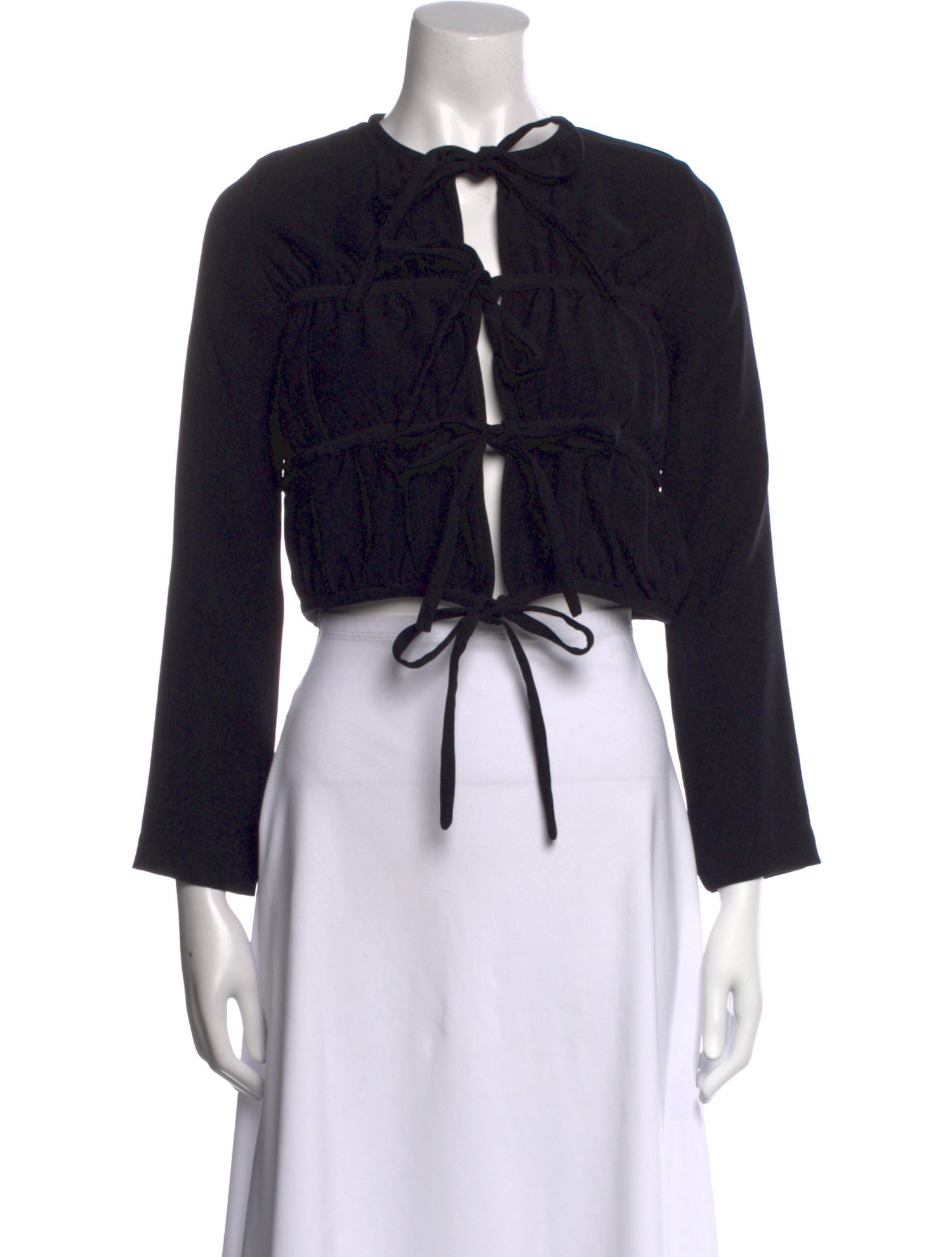 Deveaux V-Neck Long Sleeve Crop Top