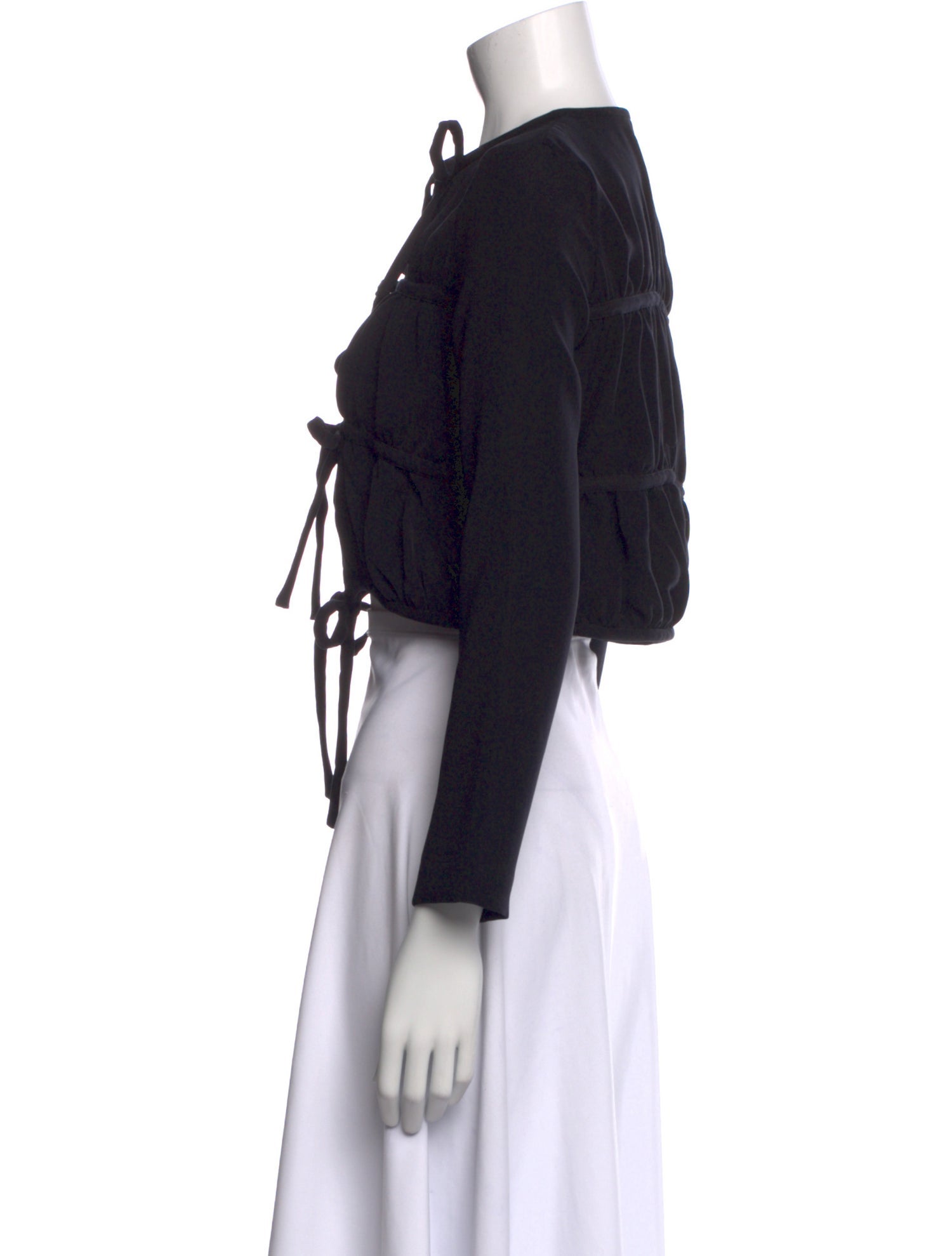 Deveaux V-Neck Long Sleeve Crop Top