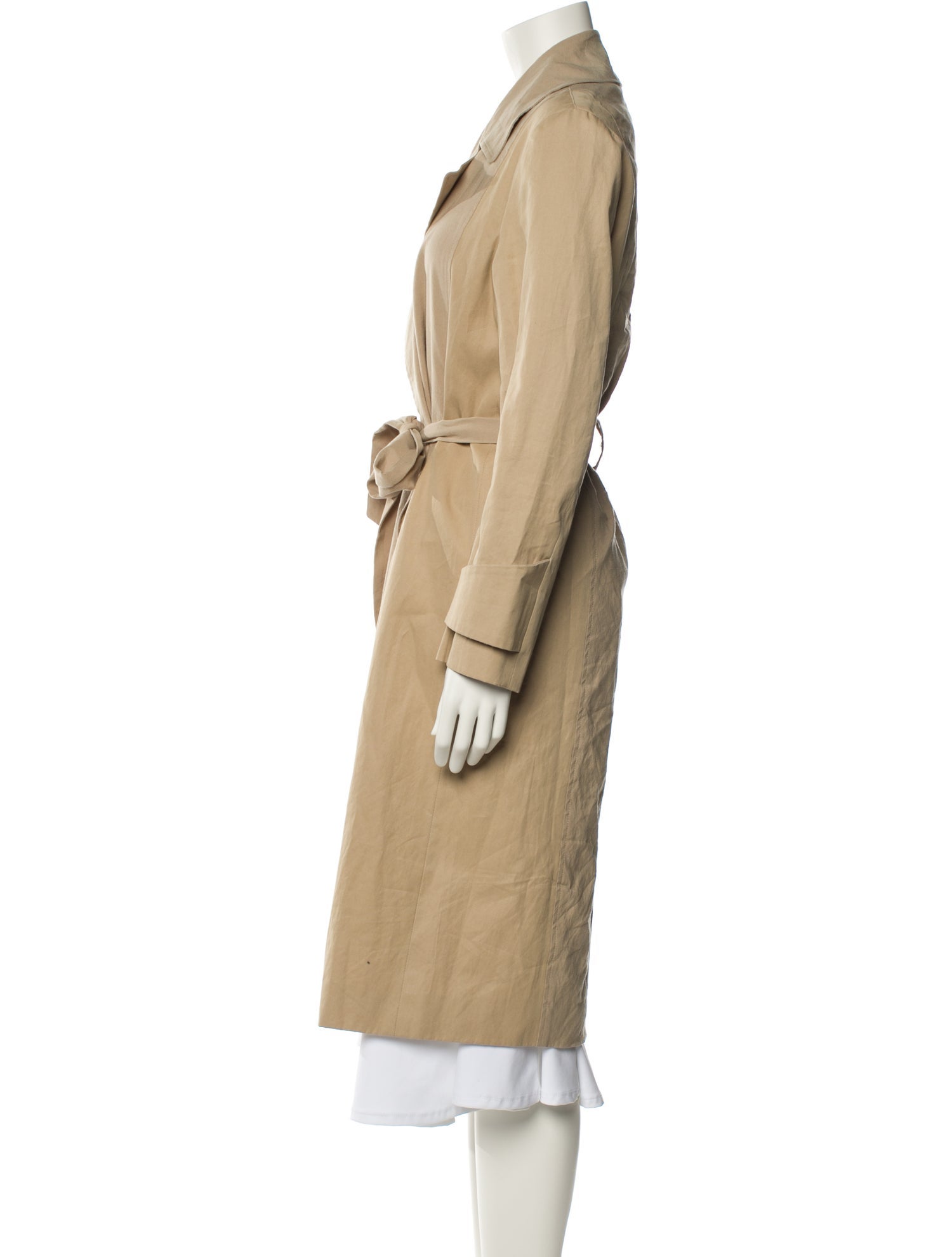 Deveaux Linen Trench Coat