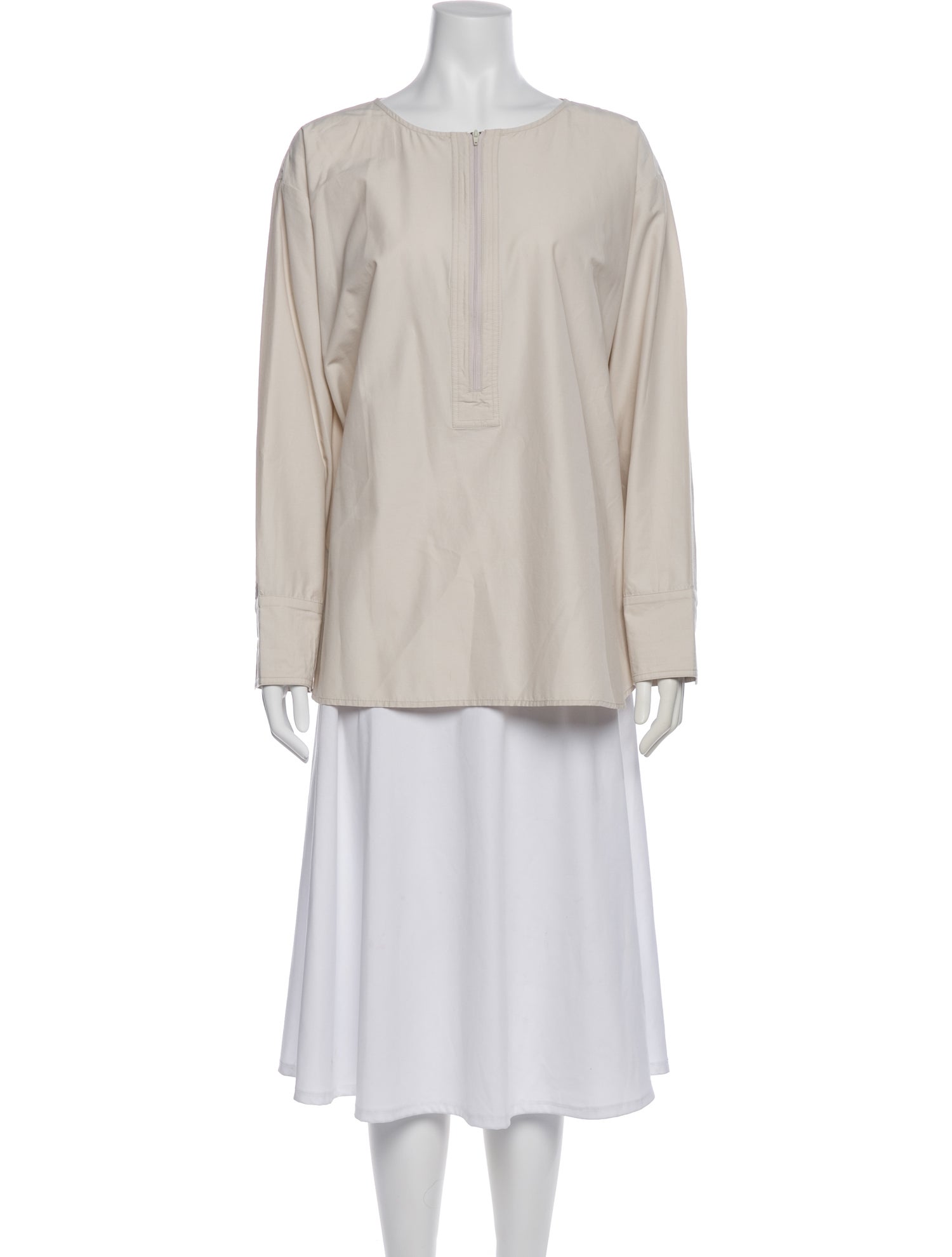 Deveaux Crew Neck Long Sleeve Blouse