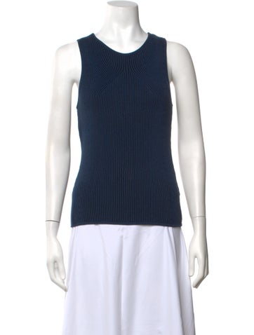 Pre-owned Deveaux Crew Neck Sweater In Blue