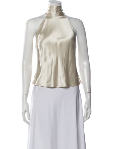 Pre-owned Deveaux Halterneck Sleeveless Top In Neutrals
