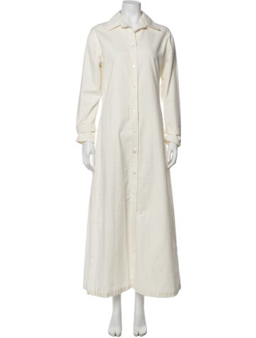 Pre-owned Deveaux Long Dress In Neutrals