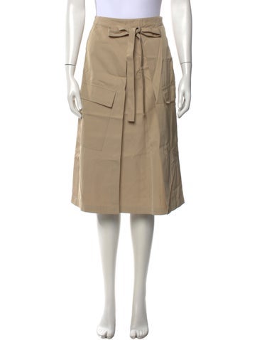 Pre-owned Deveaux Midi Length Skirt In Brown