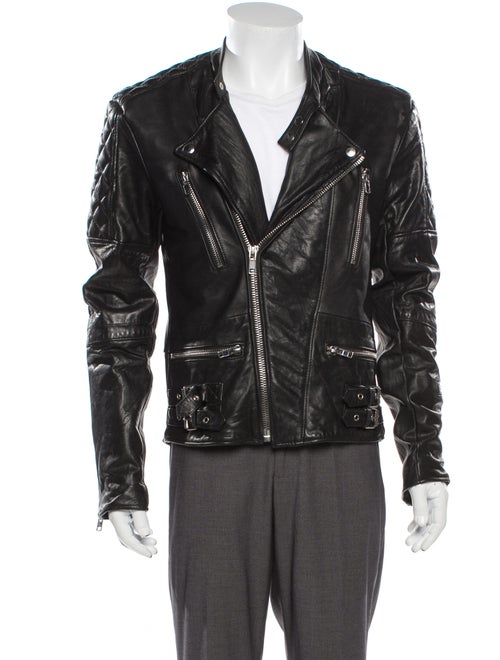 Deadwood Leather Moto Jacket Black