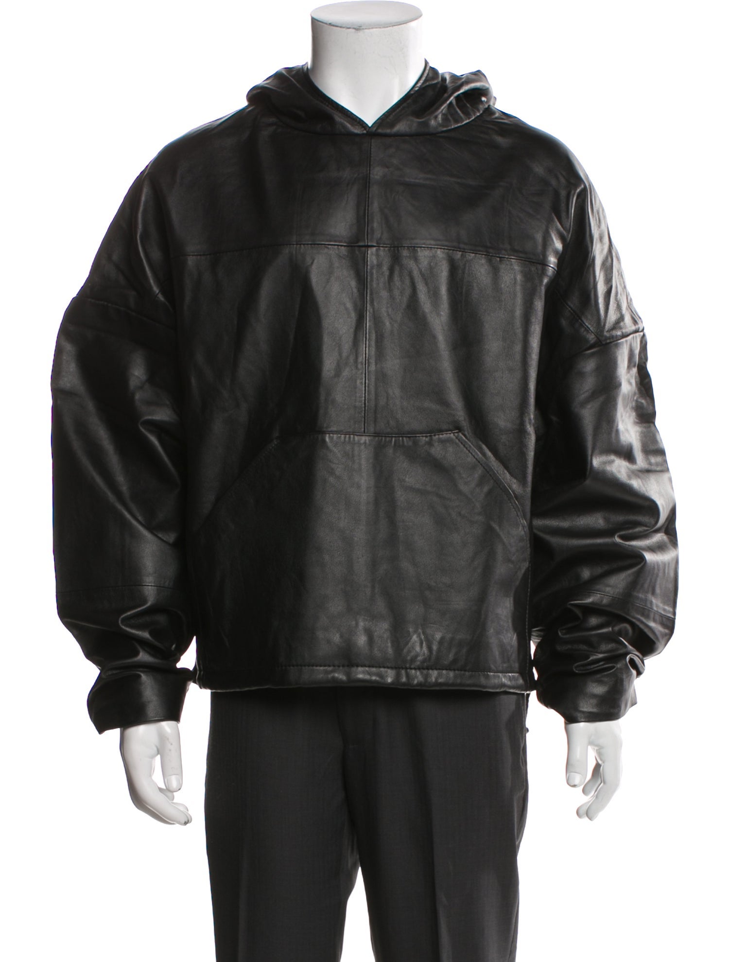 Deadwood Leather Crew Neck Hoodie w/ Tags